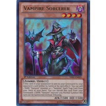 Yu-Gi-Oh Shadow Specters 1st Edition Single Vampire Sorcerer Ultra Rare
