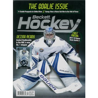 2018 Beckett Hockey Monthly Price Guide (#308 April) (Andrei Vasilevskiy)
