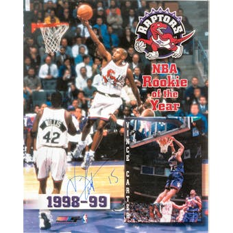 Vince Carter Autographed Toronto Raptors "Rookie of the Year" 8x10 Photo (Press Pass)