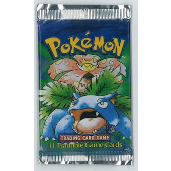Pokemon Base Set 1 FIRST EDITION Booster Pack - Venusaur Art - UNSEARCHED