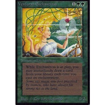 Magic the Gathering Alpha Single Verduran Enchantress - MODERATE PLAY (MP)