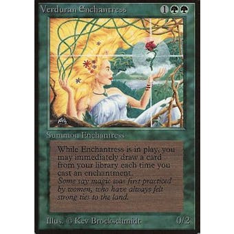 Magic the Gathering Beta Single Verduran Enchantress - MODERATE PLAY (MP)