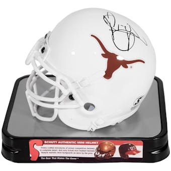 Vince Young Autographed University of Texas Longhorns Schutt Mini Helmet (Press Pass)