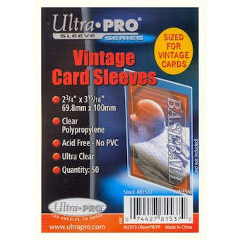 Ultra Pro Vintage Card Sleeves 50 Count Pack (Lot of 10)