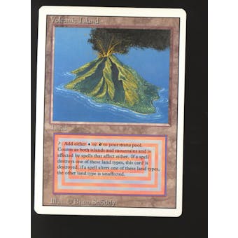 Magic the Gathering 3rd Ed Revised Volcanic Island MODERATELY PLAYED (MP) *002
