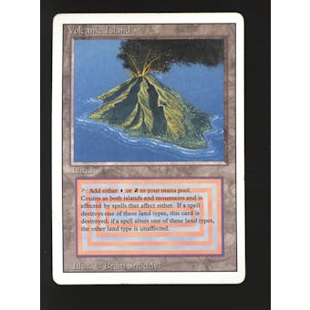 Magic the Gathering 3rd Ed Revised Volcanic Island MODERATELY PLAYED (MP) *833