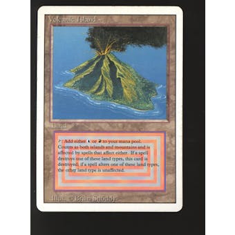 Magic the Gathering 3rd Ed Revised Volcanic Island MODERATELY PLAYED (MP) *834