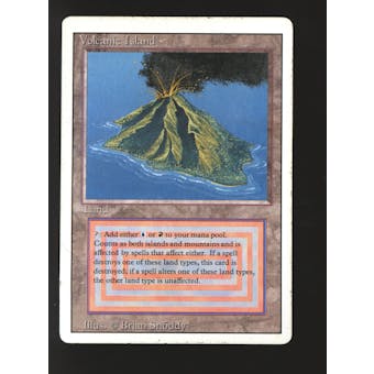Magic the Gathering 3rd Ed Revised Volcanic Island MODERATELY PLAYED (MP) *835