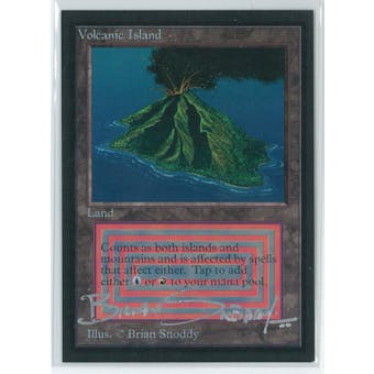 Magic the Gathering Beta Artist Proof Volcanic Island - SIGNED BY BRIAN SNODDY