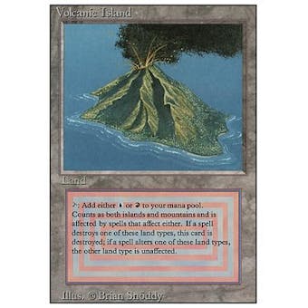 Magic the Gathering 3rd Ed (Revised) Single Volcanic Island - MODERATE / HEAVY PLAY (MP/HP)