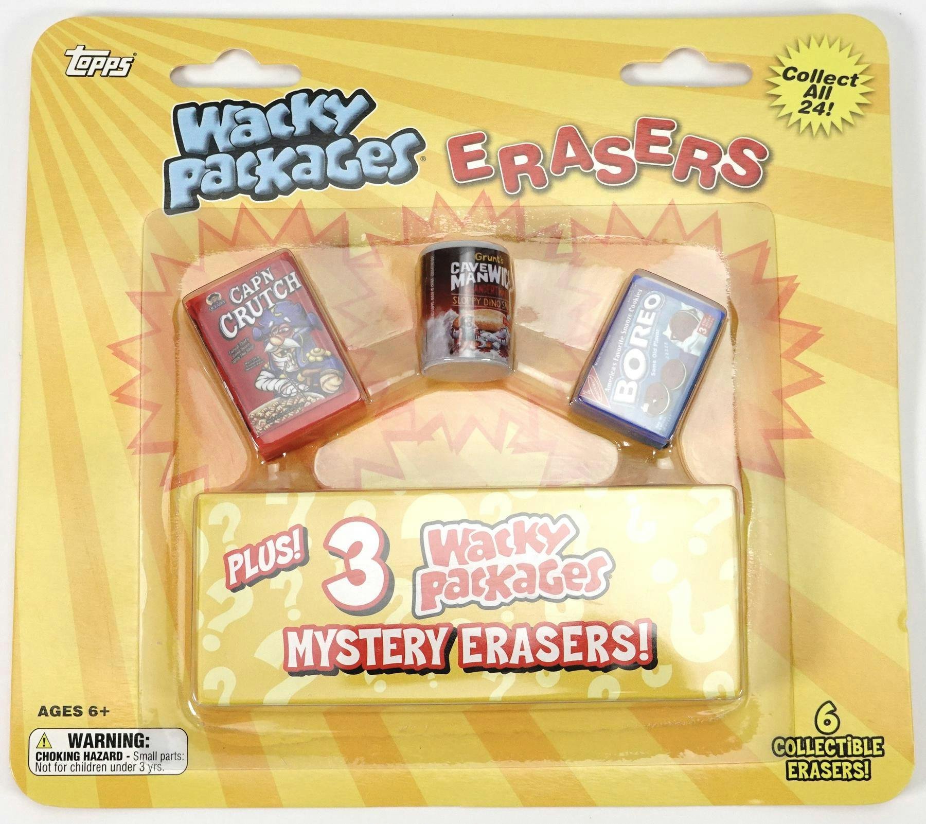 Wacky Packages 6-Eraser Double Blister Pack (Topps 2011)