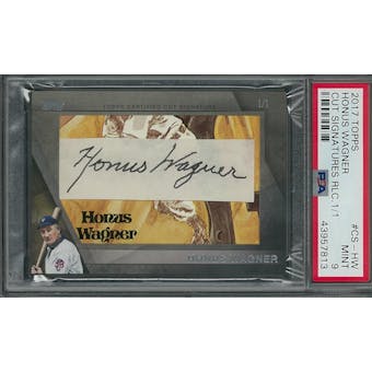 2017 Topps Honus Wagner Cut Autographed Card #1/1 PSA 9