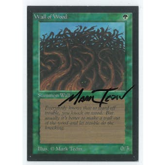 Magic the Gathering Beta Artist Proof Wall of Wood - SIGNED BY MARK TEDIN