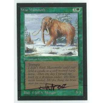 Magic the Gathering Beta Artist Proof War Mammoth - SIGNED BY JEFF A. MENGES