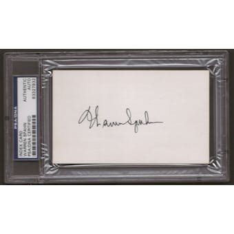 Warren Spahn Autograph (Index Card) PSA/DNA Certified *7932