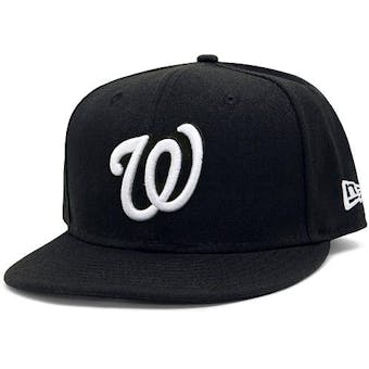 Washington Nationals New Era 59Fifty Fitted Black Hat (7 3/8)
