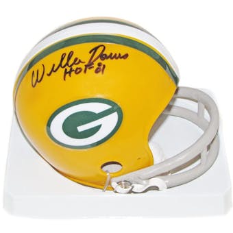 Willie Davis Autographed Green Bay Packers Mini Helmet
