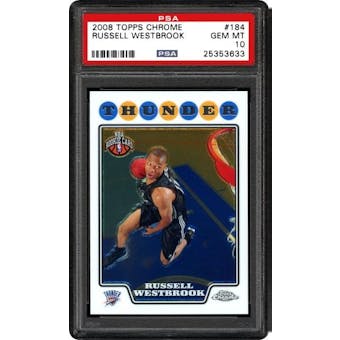 2008/09 Topps Chrome Russell Westbrook PSA 10 #184