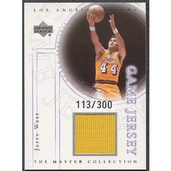 2000 Upper Deck Lakers Master Collection Game Jerseys #JWJ Jerry West 113/300