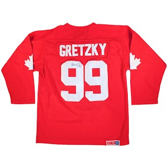 Wayne Gretzky Autographed Team Canada 1987 Canada Cup CCM Jersey With Fight Strap (JSA)