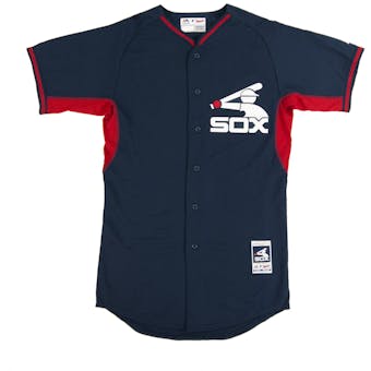 Chicago White Sox Majestic Navy Retro BP Cool Base Authentic Performance Jersey (Adult 44)