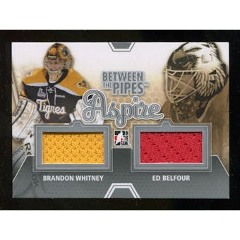 2012/13 In the Game Between The Pipes Aspire Jerseys Silver #ASP10 Brandon Whitney/Ed Belfour /140