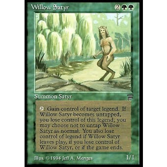 Magic the Gathering Legends Single Willow Satyr - MODERATE PLAY (MP)
