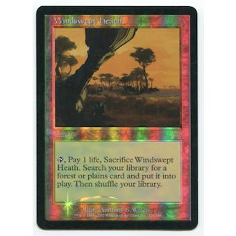 Magic the Gathering Onslaught Single Windswept Heath FOIL - MODERATE PLAY (MP)