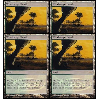 Magic the Gathering Promo Judge Foil Windswept Heath PLAYSET - NEAR MINT to MODERATE PLAY NM/SP/MP