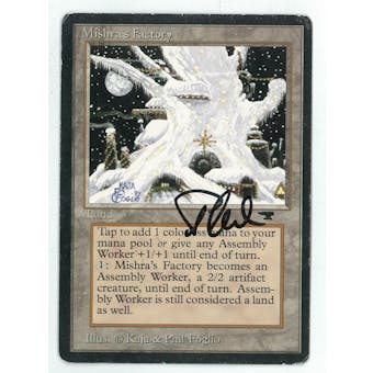 Magic the Gathering Antiquities Single Mishra's Factory (winter) - MODERATE PLAY (MP) Artist Signed
