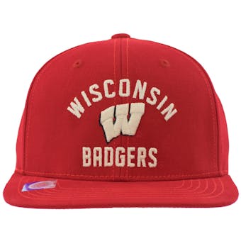 Wisconsin Badgers Top Of The World MY U Red Snapback Hat (Adult One Size)