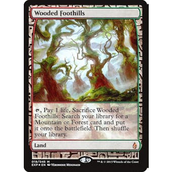 Magic the Gathering Zendikar Expedition Wooded Foothills FOIL NEAR MINT (NM)