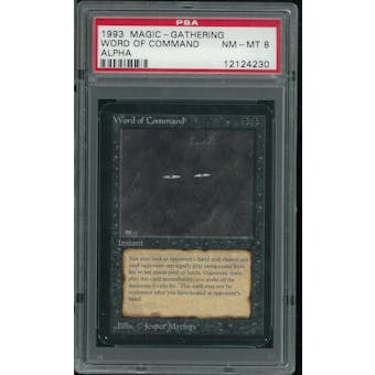 Magic the Gathering Alpha Word of Command PSA 8