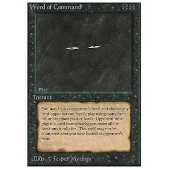 Magic the Gathering Unlimited Single Word of Command - MODERATE PLAY (MP)