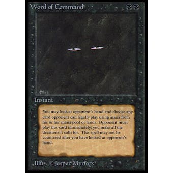 Magic the Gathering Beta Single Word of Command - MODERATE PLAY (MP)