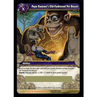 World of Warcraft Servants Single Papa Hummel's Pet Biscuit (SoB-LOOT1) Unscratched Loot Card