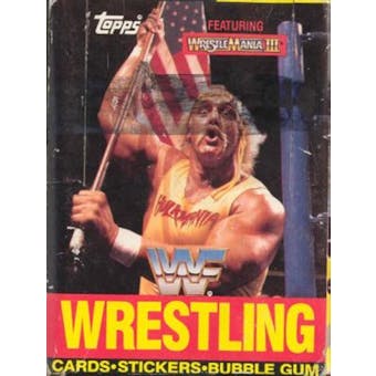 1987 Topps WWF Wrestling Wax Box (Featuring Wrestle Mania III)