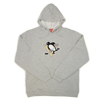 Pittsburgh Penguins Reebok Grey Playbook Fleece Hoodie (Adult L)