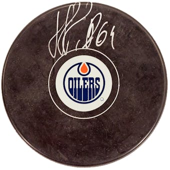 Nail Yakupov Autographed Edmonton Oilers Hockey Puck (Frameworth)