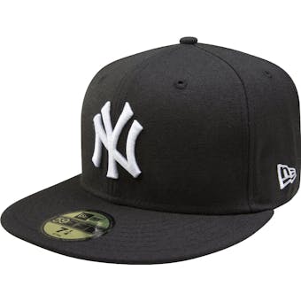New York Yankees New Era 59Fifty Fitted Black Hat (7 1/4)