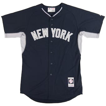 New York Yankees Majestic Navy BP Cool Base Authentic Performance Jersey (Adult 48)