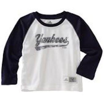 New York Yankees Adidas Long Sleeve Raglan Shirt (Toddler 2T)