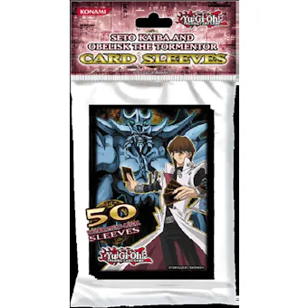Konami Yu-Gi-Oh Seto Kaiba & Obelisk the Tormentor Card Sleeves 50 Count Pack (Lot of 15)