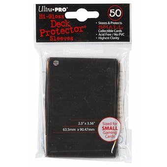 Ultra Pro Yu-Gi-Oh! Size Hi-Gloss Black Deck Protectors (50 Count Pack)