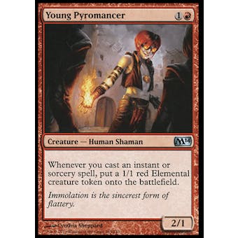 Magic the Gathering 2014 Single Young Pyromancer FOIL - MODERATE PLAY (MP)
