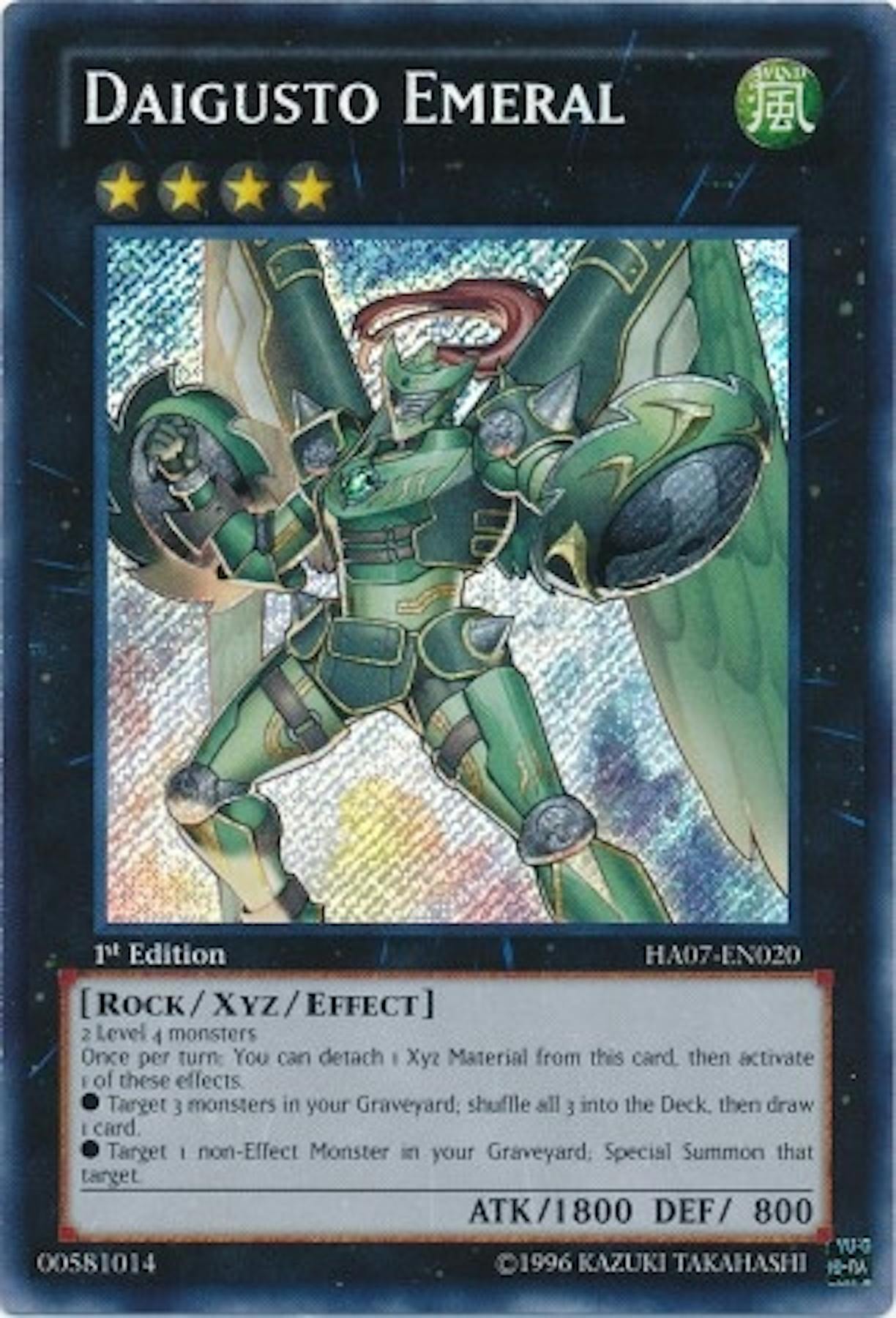 Yu Gi Oh Hidden Arsenal 7 Single Daigusto Emeral Secret Rare Slight Play Sp Da Card World