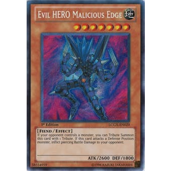Yu-Gi-Oh Legendary Collection 2 Single Evil HERO Malicious Edge Secret Rare 1st Ed.