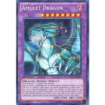 Yu-Gi-Oh Dragons of Legend 1st Ed. Single Amulet Dragon Secret Rare - SLIGHT PLAY (SP)