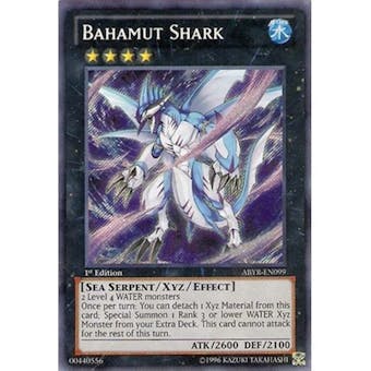 Yu-Gi-Oh Abyss Rising 1st Ed. Single Bahamut Shark Secret Rare - NEAR MNT (NM)