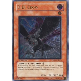 Yu-Gi-Oh Strike of Neos 1st Edition Single D.D. Crow Ultimate Rare - NEAR MINT (NM)